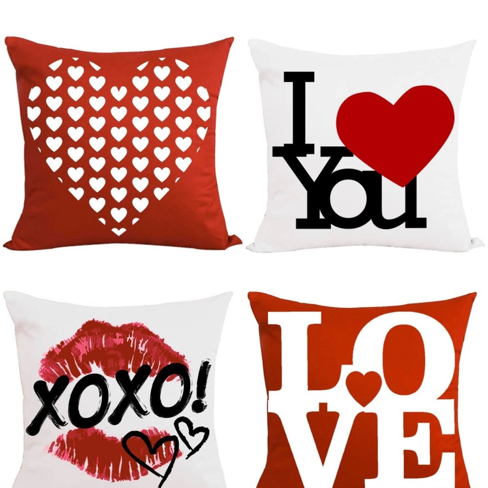 ❤️Whaline Valentine's Day Pillow Case Covers (18x18)